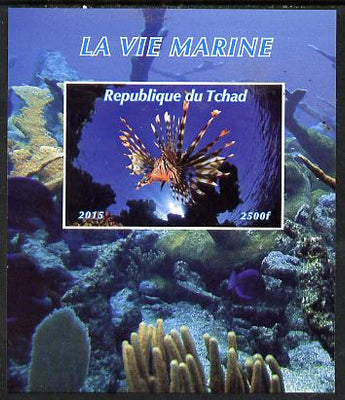 Chad 2015 Marine Life #1 imperf deluxe sheet unmounted mint. Note this item is privately produced and is offered purely on its thematic appeal. .