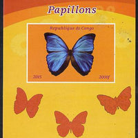 Congo 2015 Butterflies #1 imperf deluxe sheet unmounted mint. Note this item is privately produced and is offered purely on its thematic appeal