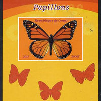 Congo 2015 Butterflies #3 imperf deluxe sheet unmounted mint. Note this item is privately produced and is offered purely on its thematic appeal