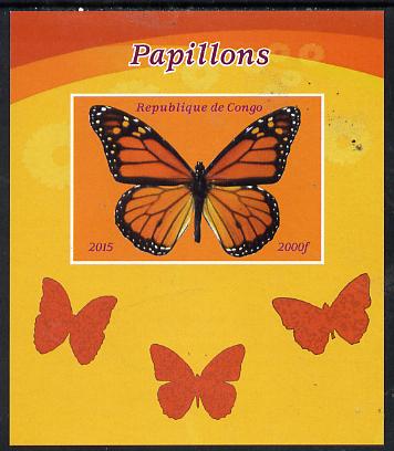 Congo 2015 Butterflies #3 imperf deluxe sheet unmounted mint. Note this item is privately produced and is offered purely on its thematic appeal