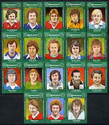 Match Box Labels - complete set of 18 Footballers, superb unused condition (Jay Dee Series)