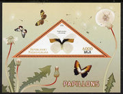 Madagascar 2015 Butterflies #1 perf deluxe sheet containing one triangular value unmounted mint