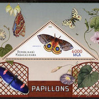Madagascar 2015 Butterflies #2 perf deluxe sheet containing one triangular value unmounted mint