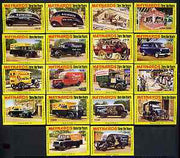 Match Box Labels - complete set of 18 Maynards Thru The Years (Mainly vehicles), superb unused condition (Cornish Match Co for Maynards)