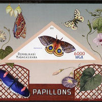 Madagascar 2015 Butterflies #2 imperf deluxe sheet containing one triangular value unmounted mint