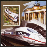 Central African Republic 2015 High Speed Trains #4 imperf deluxe sheet unmounted mint. Note this item is privately produced and is offered purely on its thematic appeal