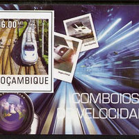 Mozambique 2015 High Speed Trains #1 imperf deluxe sheet unmounted mint. Note this item is privately produced and is offered purely on its thematic appeal