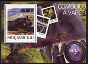 Mozambique 2015 Steam Trains #2 imperf deluxe sheet unmounted mint. Note this item is privately produced and is offered purely on its thematic appeal
