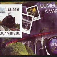 Mozambique 2015 Steam Trains #3 imperf deluxe sheet unmounted mint. Note this item is privately produced and is offered purely on its thematic appeal