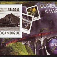 Mozambique 2015 Steam Trains #4 imperf deluxe sheet unmounted mint. Note this item is privately produced and is offered purely on its thematic appeal