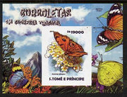 St Thomas & Prince Islands 2015 Butterflies #2 imperf deluxe m/sheet unmounted mint. Note this item is privately produced and is offered purely on its thematic appeal