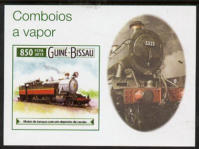 Guinea - Bissau 2015 Steam Trains #8 imperf deluxe sheet unmounted mint. Note this item is privately produced and is offered purely on its thematic appeal