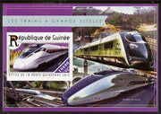 Guinea - Conakry 2015,High Speed Trains #6 imperf deluxe m/sheet unmounted mint. Note this item is privately produced and is offered purely on its thematic appeal