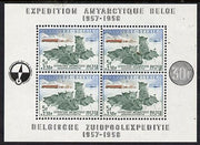 Belgium 1957 Belgian Antarctic Expedition (Sledge Dogs) perf m/sheet unmounted mint SG MS1620