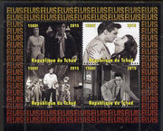 Chad 2015 Elvis Presley #3 perf sheetlet containing 4 values unmounted mint. Note this item is privately produced and is offered purely on its thematic appeal. .