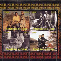 Chad 2015 Elvis Presley #6 perf sheetlet containing 4 values unmounted mint. Note this item is privately produced and is offered purely on its thematic appeal. .