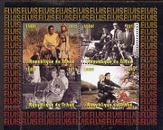 Chad 2015 Elvis Presley #6 perf sheetlet containing 4 values unmounted mint. Note this item is privately produced and is offered purely on its thematic appeal. .
