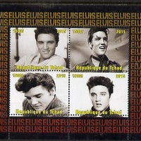 Chad 2015 Elvis Presley #9 perf sheetlet containing 4 values unmounted mint. Note this item is privately produced and is offered purely on its thematic appeal. .