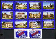 Match Box Labels - complete set of 12+2 Chateaux of Bordeaux, superb unused condition (Cornish Match Co for Roberts & Arthur Cooper)