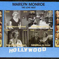 Chad 2015 Marilyn Monroe - The Love Nest imperf sheetlet containing 4 values unmounted mint. Note this item is privately produced and is offered purely on its thematic appeal. .