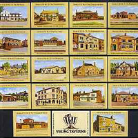 Match Box Labels - complete set of 18+1 Viking Taverns, superb unused condition (Cornish Match Co)