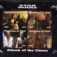 Chad 2015 Star Wars - Attack of the Clones imperf sheetlet containing 4 values unmounted mint. Note this item is privately produced and is offered purely on its thematic appeal. .