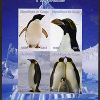 Congo 2015 Penguins im sheetlet containing 4 values unmounted mint. Note this item is privately produced and is offered purely on its thematic appeal