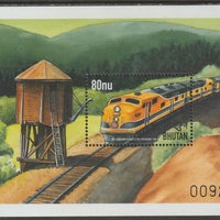 Bhutan 1999 Trains 80n perf m/sheet (Great Northern Diesel,Electric USA) unmounted mint, SG MS 1328b