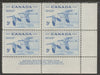 Canada 1955 Geese 5c imprint Plate block of 4 (Plate No. 2) from SE corner of sheet unmounted mint SG 479