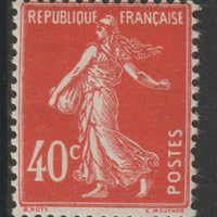 France 1925 Sower 40c vermilion unmounted nint SG 418