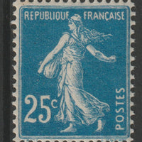 France 1907 Sower 25c blue unmounted nint SG 339