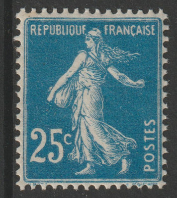 France 1907 Sower 25c blue unmounted nint SG 339