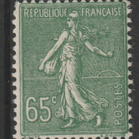 France 1925 Sower 65c sage-green unmounted nint SG 422