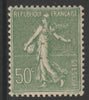 France 1925 Sower 50c sage-green unmounted nint SG 420