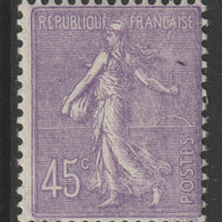 France 1925 Sower 45c violet unmounted nint SG 419