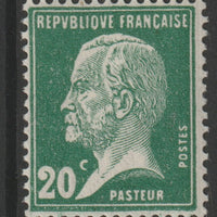 France 1924 Louis Pasteur 20c green unmounted mint, SG 396b