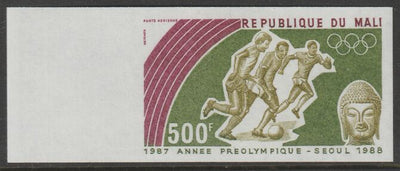 Mali 1987 Seoul Olympic Games - 500f Football imperf from limited printing unmounted mint, as SG 1122