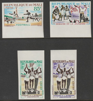 Mali 1963 Youth Week imperf set of 4 from limited printing unmounted mint as SG65-68