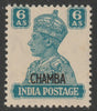 Indian States - Chamba 1942-47 KG6 6a turquoise-green unmounted mint SG 117