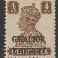 Indian States - Gwalior 1942-45 KG6 4a brown unmounted mint SG 125