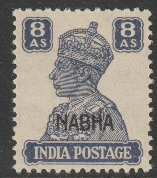 Indian States - Nabha 1941-45 KG6 8a slate-violet unmounted mint SG 116
