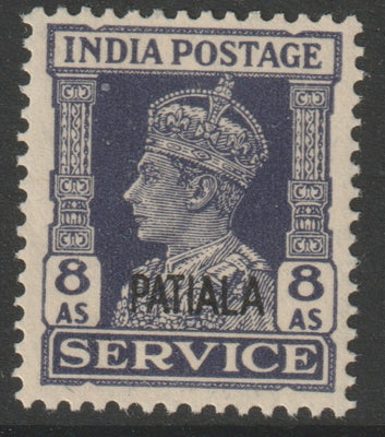 Indian States - Patiala 1939-44 KG6 Official 8a slate-violet unmounted mint SG O81