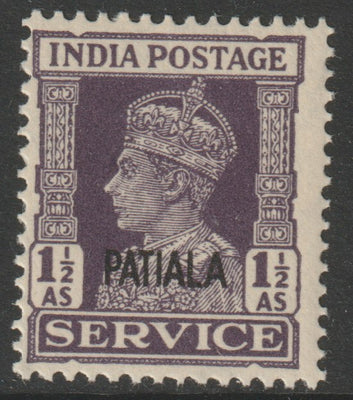 Indian States - Patiala 1939-44 KG6 Official 1.5a dull violet unmounted mint SG O77