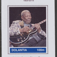Dolantia (Fantasy) B B King imperf deluxe sheetlet on glossy card (75 x 103 mm) unmounted mint