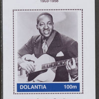 Dolantia (Fantasy) Big Bill Broonzy imperf deluxe sheetlet on glossy card (75 x 103 mm) unmounted mint