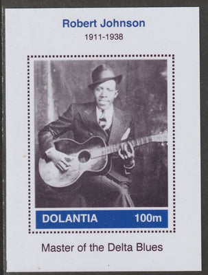 Dolantia (Fantasy) Robert Johnson imperf deluxe sheetlet on glossy card (75 x 103 mm) unmounted mint
