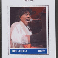 Dolantia (Fantasy) Little Richard imperf deluxe sheetlet on glossy card (75 x 103 mm) unmounted mint