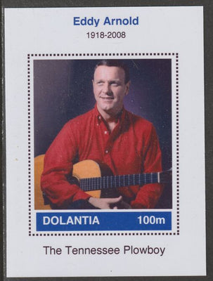 Dolantia (Fantasy) Eddy Arnold imperf deluxe sheetlet on glossy card (75 x 103 mm) unmounted mint