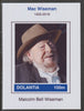 Dolantia (Fantasy) Mac Wiseman imperf deluxe sheetlet on glossy card (75 x 103 mm) unmounted mint