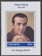 Dolantia (Fantasy) Faron Young imperf deluxe sheetlet on glossy card (75 x 103 mm) unmounted mint